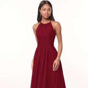 Azazie Bonnie Bridesmaid dress Burgandy Size 12